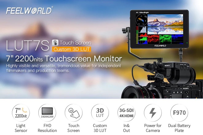 МОНИТОР НАКАМЕРНЫЙ FEELWORLD LUT7S